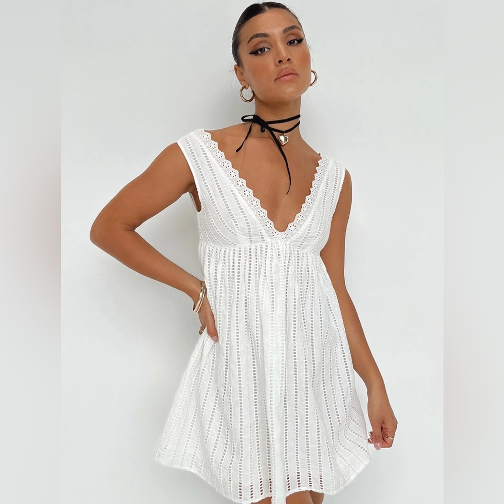 BNWT Princess Polly Laney Mini Dress White Size 6 🕊️